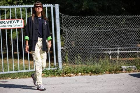 A chic showgoer attending the By Malene Birger runway show during Copenhagen Fashion Week - Aug 9, 2018 - CPHFW: Spring 2019 Street Style Day 3, Copenhagen Denmark  Copyright: xZachxChasex h_00535970