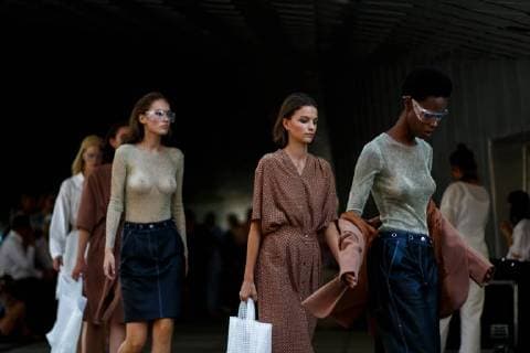 Models walking the runway during the Designers Remix runway show during Copenhagen Fashion Week - Aug 9, 2018 - CPHFW: Designers Remix, Copenhagen Denmark  Copyright: xZachxDoddsx h_00536187