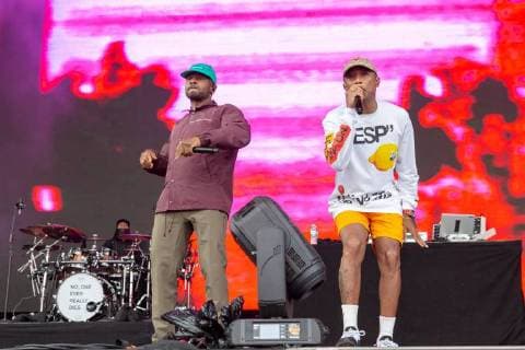 August 10, 2018 - San Francisco, California, U.S - CHAD HUGO and PHARRELL WILLIAMS of N.E.R.D. during Outside Lands Music Festival at Golden Gate Park in San Francisco, California San Francisco U.S. - ZUMAs135 20180810_zap_s135_089 Copyright: xDanielxDeSloverx