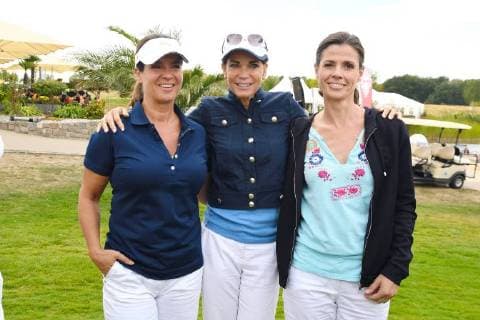 Leipzig 11 Charity Golf Tournament Leipzig Katharina Witt Gerit Kling and Franziska Schenk Ex figure skater and MDR presenter Copyright: xEIBNER RZYx EP_RZY