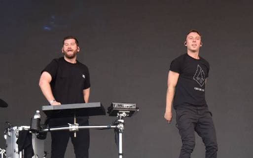 SAN FRANCISCO, CA - AUGUST 10: Harrison Mills and Clayton Knight of Odesza performs during the 2018 Outside Lands Musis and Arts Festival in Golden Gate Park on August 10, 2018 in San Francisco, California. Copyright: ximageSPACE MediaPunchx