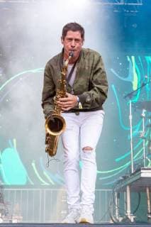 August 11, 2018 - San Francisco, California, U.S - DOMINIC LALLI of Big Gigantic during Outside Lands Music Festival at Golden Gate Park in San Francisco, California San Francisco U.S. - ZUMAs135 20180811_zap_s135_074 Copyright: xDanielxDeSloverx