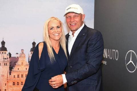 Leipzig 11 Charity Golf Tournament Leipzig Gala Evening Axel Schulz with his wife Patricia Schulz Copyright: xEIBNER RZYx EP_RZY