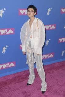 NEW YORK, NY - AUGUST 20: Morgan Saint arriving at the 2018 MTV Video Music Awards at Radio City Music Hall in New York City on August 20, 2018. Copyright: ximageSPACEx