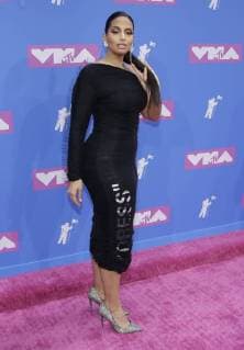 Nessa arrives on the red carpet at the 35th annual MTV Video Music Awards at Radio City Music Hall in New York City on August 20, 2018.  NYP20180820310 SERENAxXU-NING