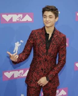 Asher Angel arrives on the red carpet at the 35th annual MTV Video Music Awards at Radio City Music Hall in New York City on August 20, 2018.  NYP20180820312 SERENAxXU-NING