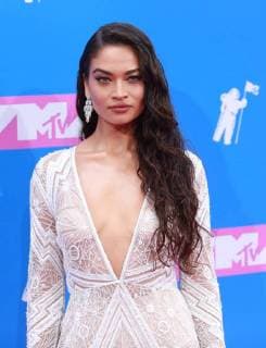 Shanina Shaik arrives on the red carpet at the 35th annual MTV Video Music Awards at Radio City Music Hall in New York City on August 20, 2018.  NYP20180820322 SERENAxXU-NING