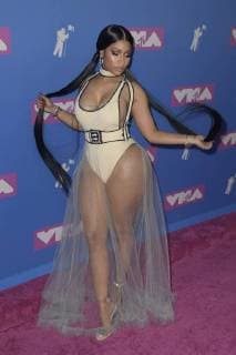 NEW YORK, NY - AUGUST 20: Nicki Minaj arriving at the 2018 MTV Video Music Awards at Radio City Music Hall in New York City on August 20, 2018. Copyright: ximageSPACEx
