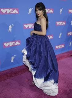 Camila Cabello arrives on the red carpet at the 35th annual MTV Video Music Awards at Radio City Music Hall in New York City on August 20, 2018.  NYP20180820357 SERENAxXU-NING