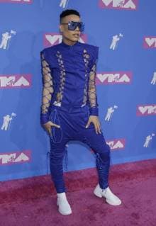 Bobby Lytes arrives on the red carpet at the 35th annual MTV Video Music Awards at Radio City Music Hall in New York City on August 20, 2018.  NYP20180820358 SERENAxXU-NING