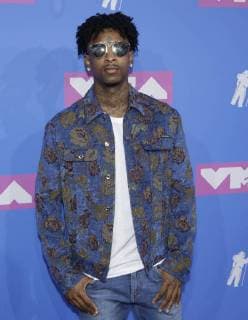Savage arrives on the red carpet at the 35th annual MTV Video Music Awards at Radio City Music Hall in New York City on August 20, 2018.  NYP20180820362 SERENAxXU-NING