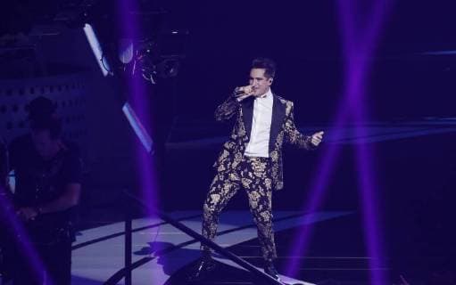 Panic at the Disco! perform during the 35th annual MTV Video Music Awards at Radio City Music Hall in New York City on August 20, 2018.  NYP20180820118 JOHNxANGELILLO