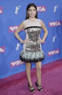 Anna Kendrick arrives on the red carpet at the 35th annual MTV Video Music Awards at Radio City Music Hall in New York City on August 20, 2018.  NYP20180820373 SERENAxXU-NING