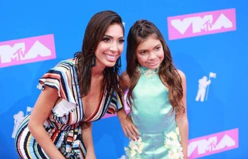 Farrah Abraham and Sophie Abrahams arrive on the red carpet at the 35th annual MTV Video Music Awards at Radio City Music Hall in New York City on August 20, 2018.  NYP20180820381 SERENAxXU-NING