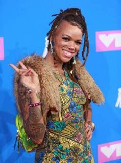 Teirra Mari arrives on the red carpet at the 35th annual MTV Video Music Awards at Radio City Music Hall in New York City on August 20, 2018.  NYP20180820383 SERENAxXU-NING