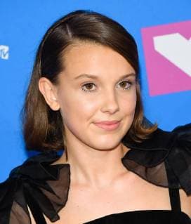 Millie Bobby Brown arriving at the MTV Video Music Awards press room in New York City - Aug 20, 2018 - MTV Video Music Awards 2018, New York City New York United States Radio City Music Hall  Copyright: xOConnorx h_00537643