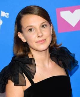 Millie Bobby Brown arriving at the MTV Video Music Awards press room in New York City - Aug 20, 2018 - MTV Video Music Awards 2018, New York City New York United States Radio City Music Hall  Copyright: xOConnorx h_00537646