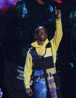 Travis Scott performs during the 35th annual MTV Video Music Awards at Radio City Music Hall in New York City on August 20, 2018.  NYP20180820174 JOHNxANGELILLO