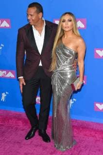 Alex Rodriguez and Jennifer Lopez arriving at the MTV Video Music Awards press room in New York City - Aug 20, 2018 - MTV Video Music Awards 2018, New York City New York United States Radio City Music Hall  Copyright: xOConnorx h_00537708