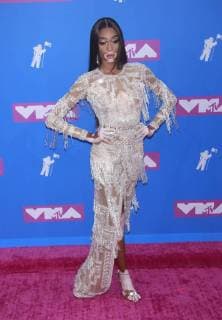 NEW YORK, NY - AUGUST 20: Winnie Harlow arriving at the 2018 MTV Video Music Awards at Radio City Music Hall in New York City on August 20, 2018. Copyright: xDiegoxCorredorx