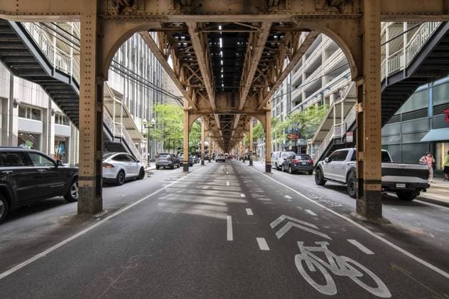 Downtown Chicago, Hochbahn Chicago Elevated, The L. *** Downtown Chicago Elevated Chicago Elevated The L