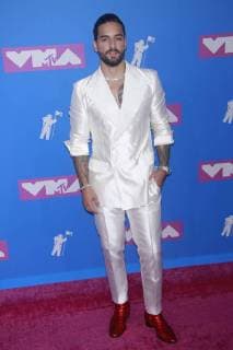 NEW YORK, NY - AUGUST 20: Maluma arriving at the 2018 MTV Video Music Awards at Radio City Music Hall in New York City on August 20, 2018. Copyright: xDiegoxCorredorx