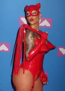 August 20, 2018 - New York City, New York, U.S. - AMBER ROSE attends the arrivals for the 2018 MTV VMAS held at Radio City Music Hall. New York City U.S. - ZUMAk03_ 20180820_zaf_k03_415 Copyright: xNancyxKaszermanx
