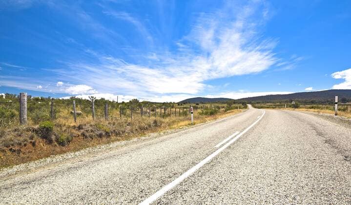 A photography of a country road in Australia  1032100369