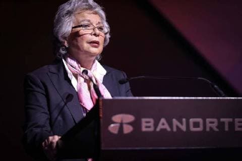 August 22 2018 EUM20180822NAC31 JPG CITY OF MEXICO Forum Forum Bank Olga Sanchez Cordero next head of the Ministry of the Interior in the administration of the president-elect Andres Manuel Lopez Obrador participated in the Strategy Forum Banorte 2018 that takes place in a hotel in the area of u200b u200bPolanco this August 22, 2018 Photo Agency EL UNIVERSAL Garcia AFBV  - ZUMAu78_ 20180822_zaf_u78_051 Copyright: xJuanxCarlosxReyesx