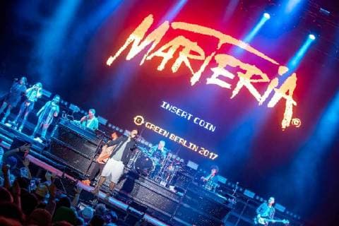 The 20 Rocco del Schlacko on Friday 10 08 2018 at the best festival weather on the Sauwasen in Köllerbach In the picture The performance of the headliner Marteria on the main stage bub