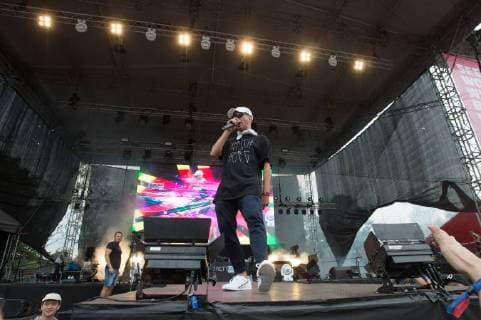 The Hip Hop Kemp music festival starts at the Festivalpark in Hradec Kralove, Czech Republic, on August 23, 2018. German rapper Ronny Trettmann on the photo. (CTKxPhoto JosefxVostarek) CTKPhotoP201808230881501  JVO 005