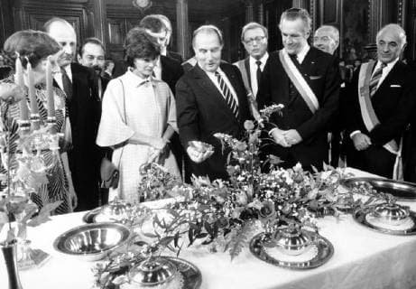 - The picture is about France President François Mitterand state visit to Belgium. On the picture : François Mitterand and his wife received by Liège mayor. ARCHIVES  x34471154x