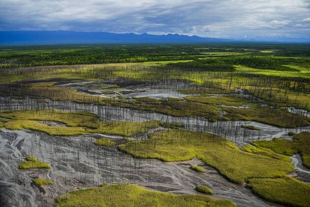 KAMCHATKA, RUSSIA - AUGUST 23, 2018: A view of the Ust-Kamchatsk District area in eastern Kamchatka. Yuri Smityuk TASS  TS08DF32