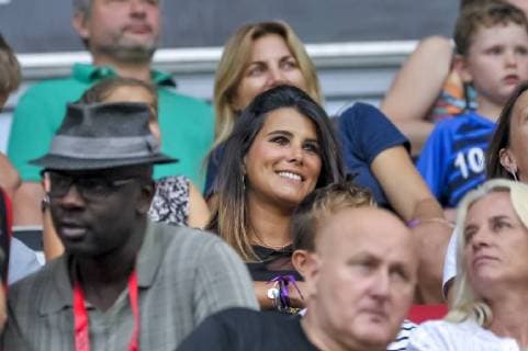 Karine Ferri (femme de Yoann Gourcuff) et Lilian Thuram FOOTBALL : OGC Nice vs Dijon - Ligue 1 Conforama - Nice - 25 08 2018 NorbertScanella Panoramic 