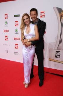 Andrea Kaiser and her husband Sebastien Ogier at the presentation of the Sport Bild Award on 27.08.208 in Hamburg. Sportbild Award 2018 Presentation in Hamburg