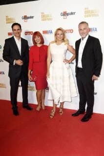 Frank Mahlberg Miss IFA Nadine Barbara Schoeneberger and Dirk Kuchel at the 21 Award Ceremony The Golden Computer 2018 in the Axel Springer Haus Berlin 28 08 2018 Foto:xF.xKernx xFuturexImage