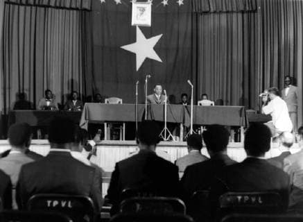 - LEOPOLDVILLE, CONGO (FILE) : This file picture dated 28 January 1961 is about the opening session of the Round Table. On the picture : Joseph Kasavubu making a speech. ARCHIVES  x37765045x