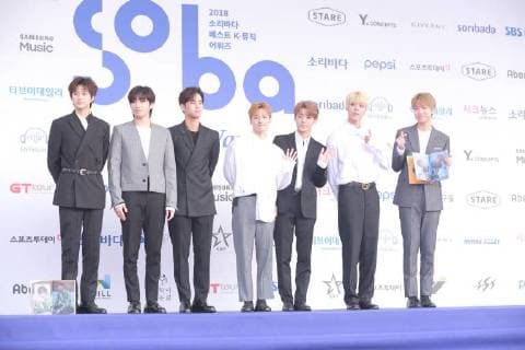 WANNA ONE,TWICE,MOMOLAND,MAMAMOO etc. attend 2018 Soribada Best K-Music Awards in Seoul, Korea on 30th August 2018.(China and Korea Rights Out)  2018083100119