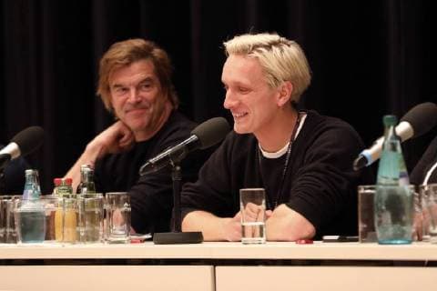 Campino von der Toten Hosen and Felix Brummer of Kraftclub at the press conference for the wirsindMore concert against right in the Stadthalle Chemnitz 03 09 2018 Foto:xB.xKriemannx xFuturexImage