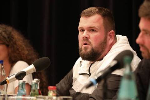 Jan Monchi Gorkow of fine cream fish fillet at the press conference for the wirsindMore Concert against right in the Stadthalle Chemnitz 03 09 2018 Foto:xB.xKriemannx xFuturexImage
