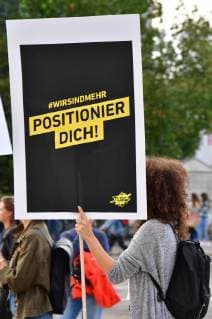 About 50 000 people came to the concert against xenophobia and racism in Chemnitz on early Monday evening 03 09 18 Photo The rapper Trettmann To the free event under the motto We are more in the city center had Copyright: epd-bild WolfgangxSchmidt EDITORIAL USE ONLY