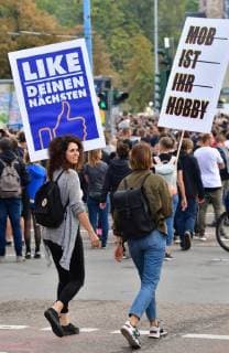 About 50 000 people came to the concert against xenophobia and racism in Chemnitz on early Monday evening 03 09 18 Photo The rapper Trettmann To the free event under the motto We are more in the city center had Copyright: epd-bild WolfgangxSchmidt EDITORIAL USE ONLY