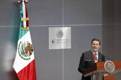 Mexican President Enrique Pena Nieto presents the sixth and last report of his Government at the National Palace, in Mexico City, Mexico, 03 September 2018. Pena Nieto delivered his last Government report under low popularity rates and marked by a violence and corruption wave in the country. Pena Nieto presents last report with low popularity rates !ACHTUNG: NUR REDAKTIONELLE NUTZUNG!  Copyright: xJorgexNunezx CMX18 20180903-636716093966689987