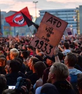 About 50 000 people came to the concert against xenophobia and racism in Chemnitz on early Monday evening 03 09 18 Photo The rapper Trettmann To the free event under the motto We are more in the city center had Copyright: epd-bild WolfgangxSchmidt EDITORIAL USE ONLY