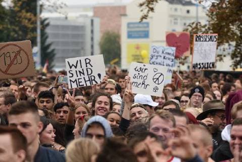 03 09 2018 xkhx Chemnitz We are more up against right-wing hate Prohekt Chemnitz cultural institutions open air concert with 65 000 spectators impressions