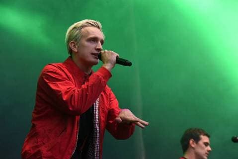 03 09 2018 xkhx Chemnitz We are more up against right-wing hate Prohekt Chemnitzer cultural institutions open air concert with Felix Brummer singer of the band Kraftklub