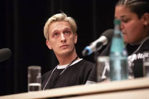 Felix Brummer from Kraftclub at the press conference for the wirsindMore concert against right in the Stadthalle Chemnitz 03 09 2018 Foto:xM.xKremerx xFuturexImage