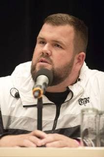 Jan Monchi Gorkow of fine cream fish fillet at the press conference for the wirsindMore Concert against right in the Stadthalle Chemnitz 03 09 2018 Foto:xM.xKremerx xFuturexImage