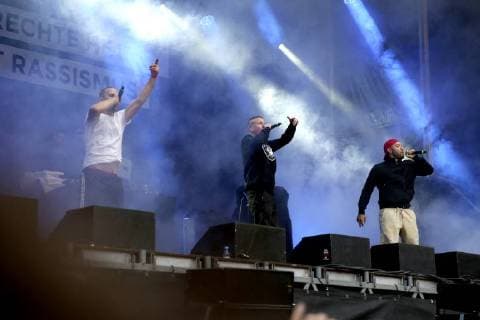 K I Z live at the wirsindMore Concert against right in front of the Johanniskirche Chemnitz 03 09 2018 Foto:xB.xKriemannx xFuturexImage