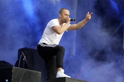 Maxim von K I Z live at the wirsindMore concert against right in front of the Johanniskirche Chemnitz 03 09 2018 Foto:xB.xKriemannx xFuturexImage